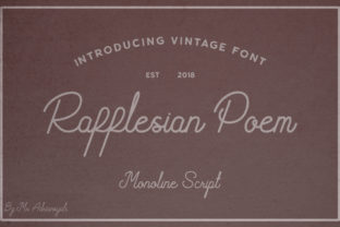 Rafflesian Poem: A Vintage Script Typeface for Branding