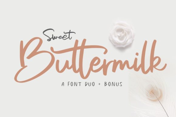 Sweet Buttermilk Duo: A Playful Typeface for Branding