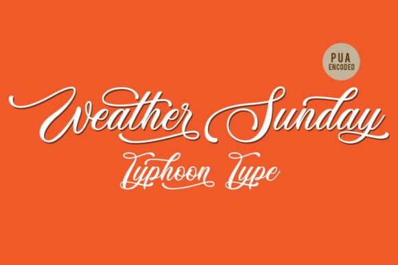 Weather Sunday Font for Small Business Branding